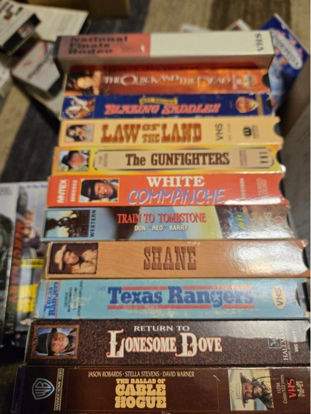 Vintage Western Classic VHS Movies Lot of 10 Tapes